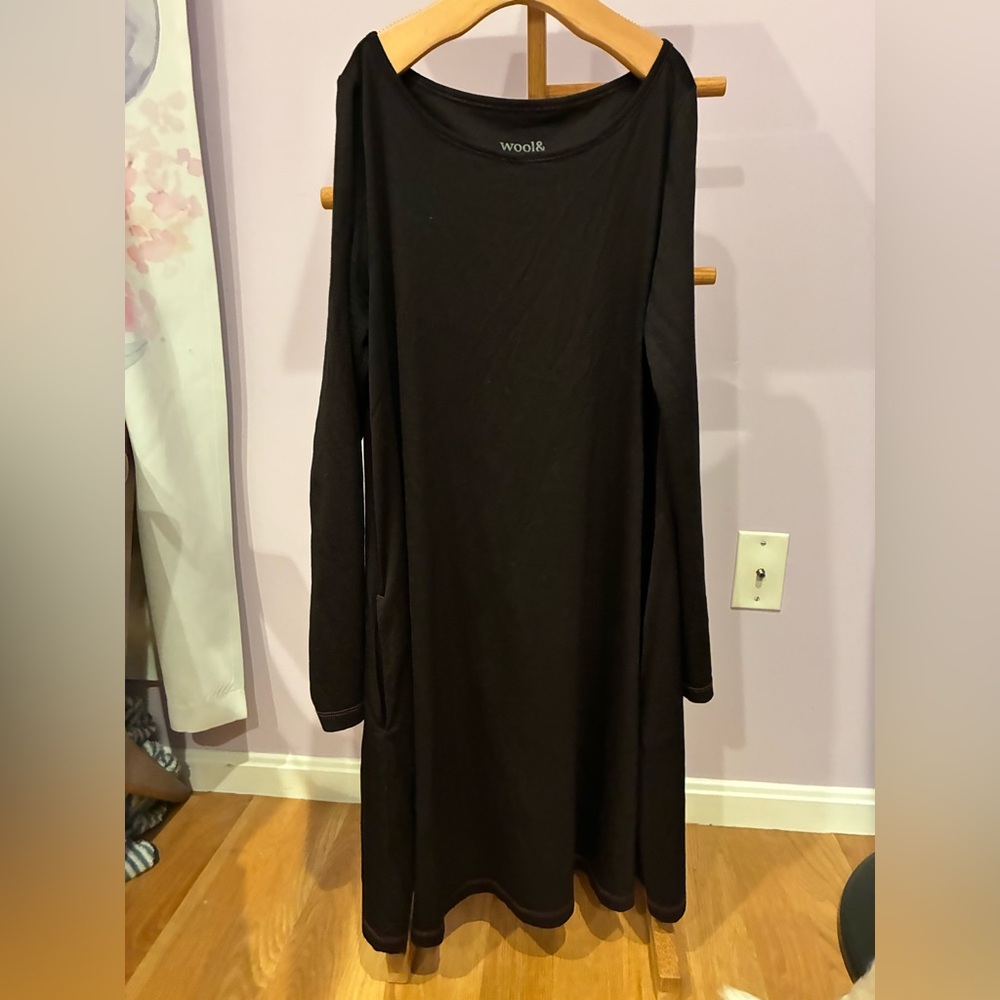 Rowena Black Long Sleeve Dress